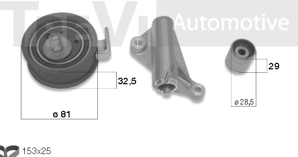 TREVI AUTOMOTIVE Hammashihnasarja KD1276